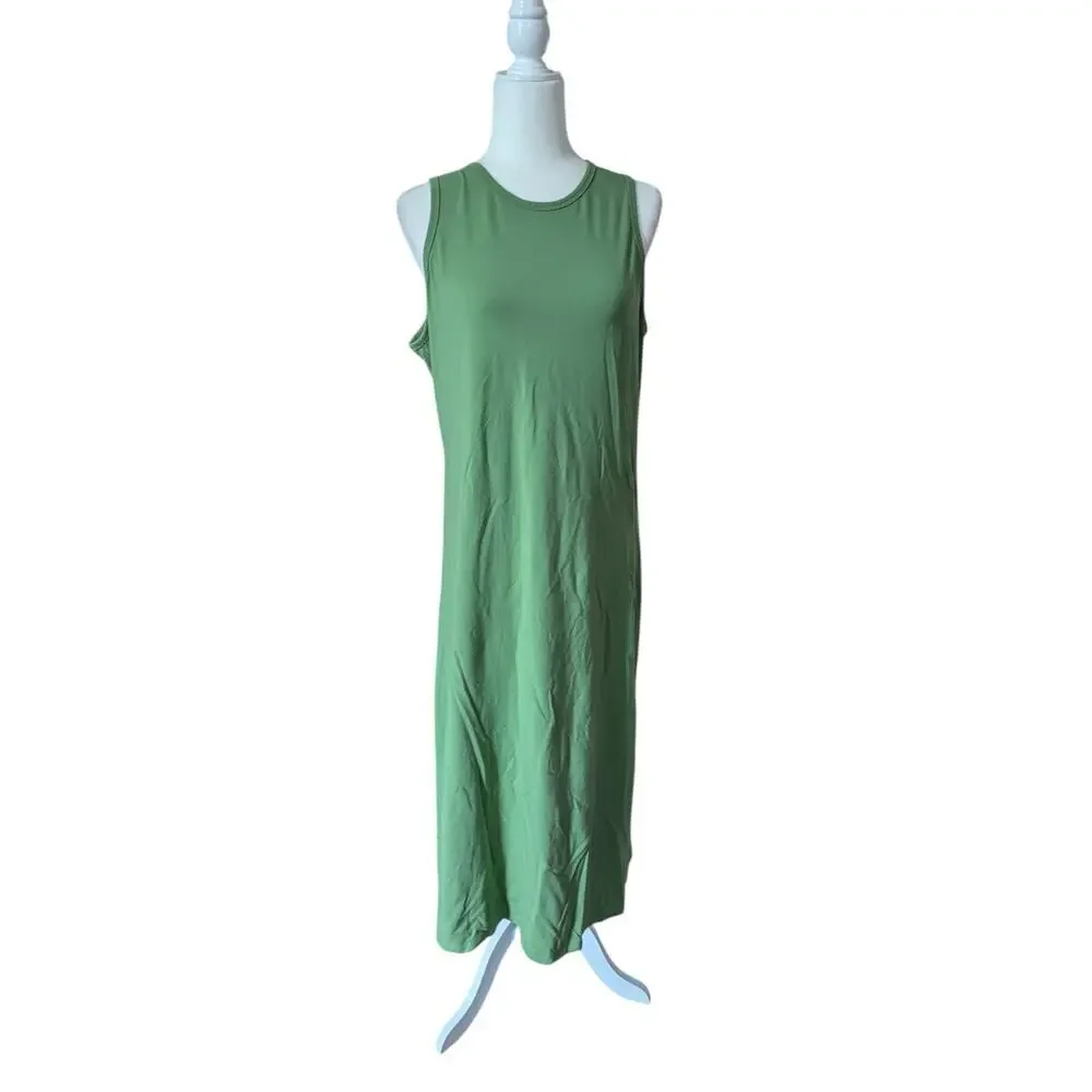 athleta essential midi dress Athleta Women's Essential V-Neck Midi Dress Navy Size XS